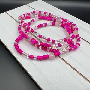 Pink Ice Waist Beads